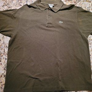 Men’s Olive Green Lacoste Classic Pique Polo Size 7 XL Pre-Owned Style 5191L